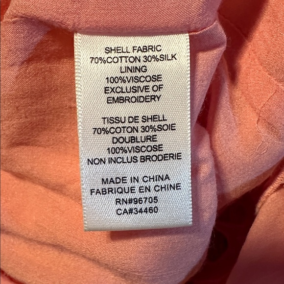 Rebecca Taylor Coral Floral Dress cotton and silk - Picture 6 of 6